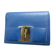 Pre-owned Leather wallets Salvatore Ferragamo Pre-owned , Blue , Dames