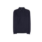 Merino Polo Shirt Roberto Collina , Blue , Heren