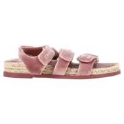 Pre-owned Velvet sandals Chanel Vintage , Pink , Dames