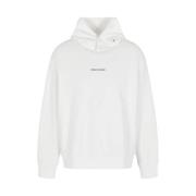 Witte Hoodie Franse Terry Aw24 Armani Exchange , White , Heren