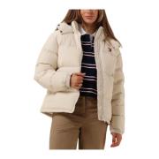 Alaska Puffer Jas Tommy Jeans , Beige , Dames