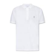 Polo met geborduurd logo AllSaints , White , Heren