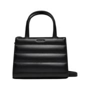 Zwarte Line Quilt Mini Tote Schoudertas Calvin Klein , Black , Dames