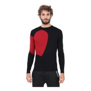 Heart Graphic Crewneck Sweater Moschino , Black , Heren