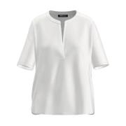 Korte Mouw Top Blouse Shirt Frank Walder , White , Dames