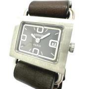 Pre-owned Stainless Steel watches Hermès Vintage , Black , Dames