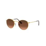 Ronde Metalen Zonnebril in Licht Brons Ray-Ban , Brown , Unisex