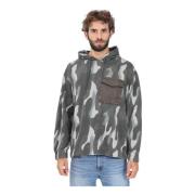 Groene Camo Hoodie Sweater Armani Exchange , Multicolor , Heren