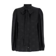 Zwarte DG Logo Blouse Shirt Dolce & Gabbana , Black , Dames