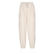 Roze Wollen Cargo Broek Peserico , Beige , Dames