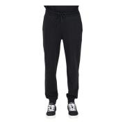 Zwarte sportbroek met rubberen logo Calvin Klein Jeans , Black , Heren