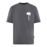 Grijze Palm T-shirt Palm Angels , Gray , Heren