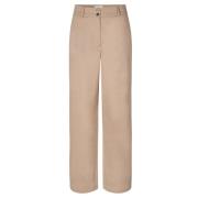 Sophia Dark Sand Melange Broek Fiveunits , Beige , Dames