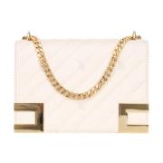 Gewatteerde Schoudertas Ivoor Collectie Elisabetta Franchi , Beige , D...