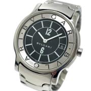 Pre-owned Stainless Steel watches Bvlgari Vintage , Black , Dames