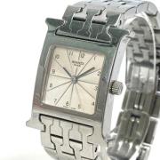 Pre-owned Stainless Steel watches Hermès Vintage , White , Dames