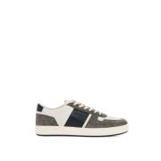 Kleur Blok Leren Sneakers Hogan , Gray , Heren