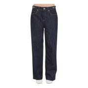 Donkerblauwe Denim High-Waisted Jeans Just Cavalli , Blue , Dames