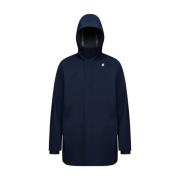 Drielaags Jersey Parka K-Way , Blue , Heren