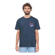 Blauw Kortemouw Grafisch T-shirt Tommy Jeans , Blue , Heren