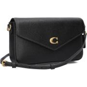 Zwarte leren crossbody schoudertas Coach , Black , Dames