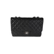 Pre-owned Leather chanel-bags Chanel Vintage , Black , Dames