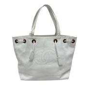 Pre-owned Leather chanel-bags Chanel Vintage , White , Dames