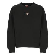 Zwarte Sweater met Lucky Tiger Borduurwerk Kenzo , Black , Dames