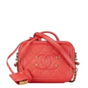 Pre-owned Leather chanel-bags Chanel Vintage , Pink , Dames