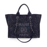 Pre-owned Leather totes Chanel Vintage , Black , Dames