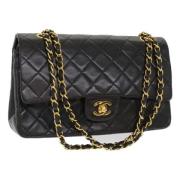 Pre-owned Leather chanel-bags Chanel Vintage , Black , Dames