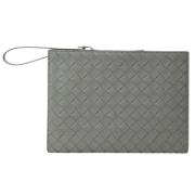 Pre-owned Leather clutches Bottega Veneta Vintage , Gray , Dames