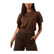 Gebreide Tee voor vrouwen Minus , Brown , Dames