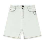 Hartdetail Witte Katoenen Shorts Arte Antwerp , White , Heren