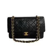 Pre-owned Leather crossbody-bags Chanel Vintage , Black , Dames