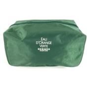 Pre-owned Fabric pouches Hermès Vintage , Green , Dames