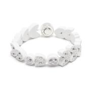 Kristal Bloemen Zilverkleurige Sieraden Bottega Veneta , White , Dames