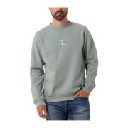 Heren Monologo Crew Neck Sweater Calvin Klein , Green , Heren