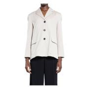 Zwarte Jas met Revers Max Mara , Gray , Dames