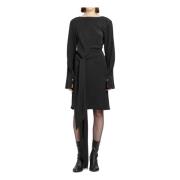 Zwarte Sjaal Jurk met Open Rug Helmut Lang , Black , Dames