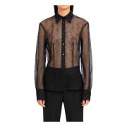 Zwart Kant Darted Shirt Helmut Lang , Black , Dames