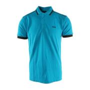 Blauwe Katoenen Poloshirt voor Heren Hugo Boss , Blue , Heren