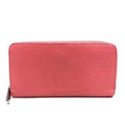 Pre-owned Leather wallets Louis Vuitton Vintage , Pink , Dames