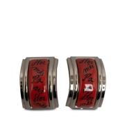 Pre-owned Plastic earrings Hermès Vintage , Red , Dames