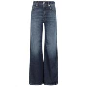 Wijde Pijp Pretender Broek Department Five , Blue , Dames