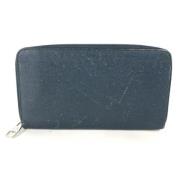 Pre-owned Leather wallets Louis Vuitton Vintage , Blue , Dames