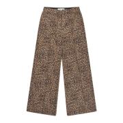 Elegante Wijde Eileen Broek Bruin Munthe , Brown , Dames