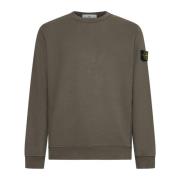 Walnootbruine Crew Neck Sweatshirt Stone Island , Brown , Heren