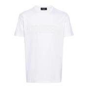 Kristal Logo T-shirts en Polos Dsquared2 , White , Heren