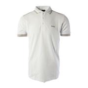 Klassieke Witte Katoenen Poloshirt Hugo Boss , White , Heren